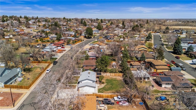 aerial view featuring a residential view