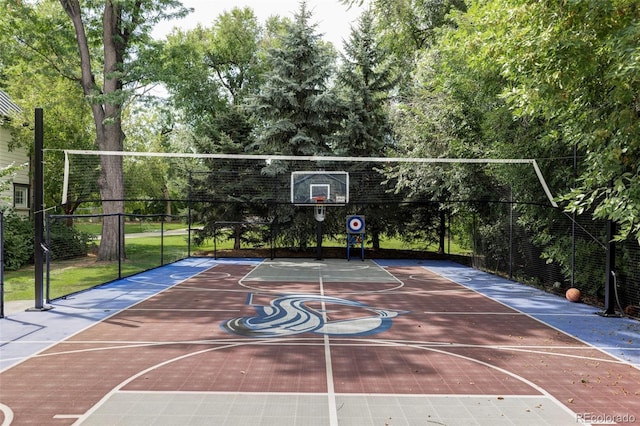 view of basketball court