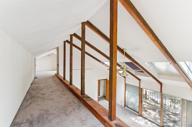 3909 County Road 72, Bailey, CO 80421 - additional living space featuring lofted ceiling, carpet, and ceiling fan