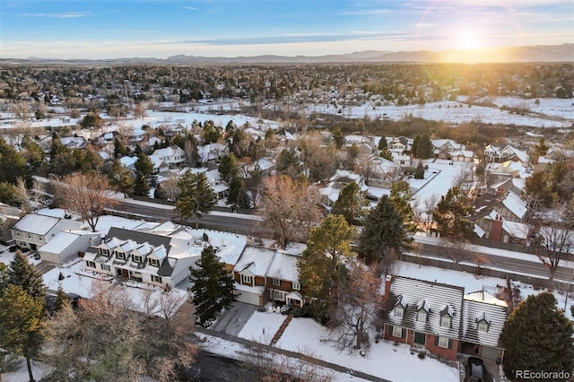 view of snowy aerial view