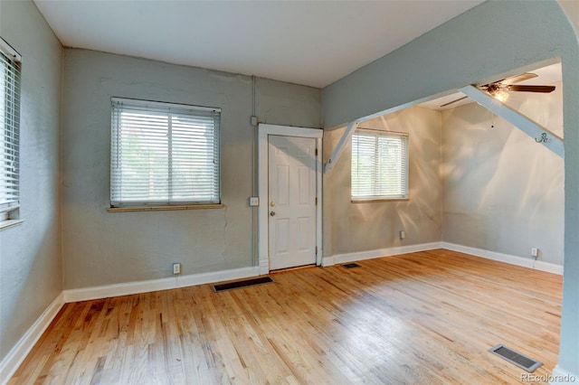 1707 W 39th Ave, Denver, CO 80211 - spare room featuring wood finished floors and ceiling fan