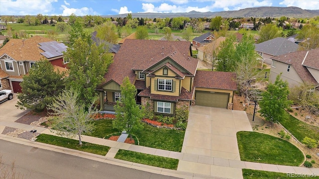 15258 W 75th Pl, Arvada, CO 80007 - aerial perspective of suburban area featuring a mountain backdrop