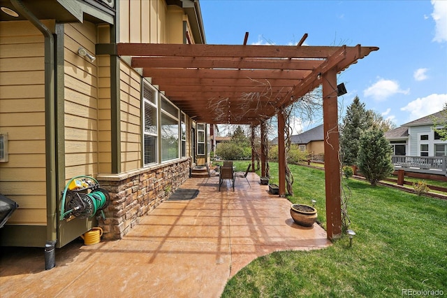 15258 W 75th Pl, Arvada, CO 80007 - view of patio / terrace featuring a pergola