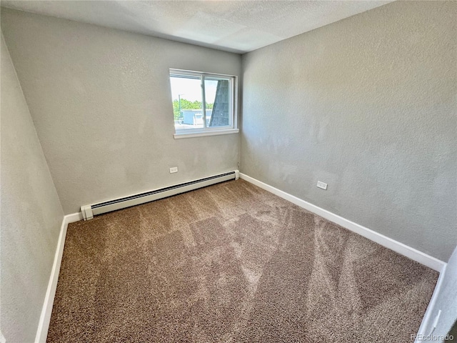 1285 Colorado Blvd Unit 3, Denver, CO 80206 - carpeted spare room with a baseboard radiator and a textured wall