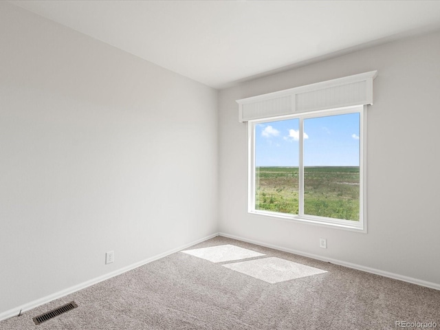 carpeted spare room featuring a healthy amount of sunlight