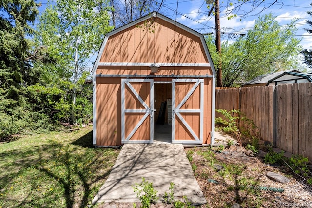 view of outdoor structure