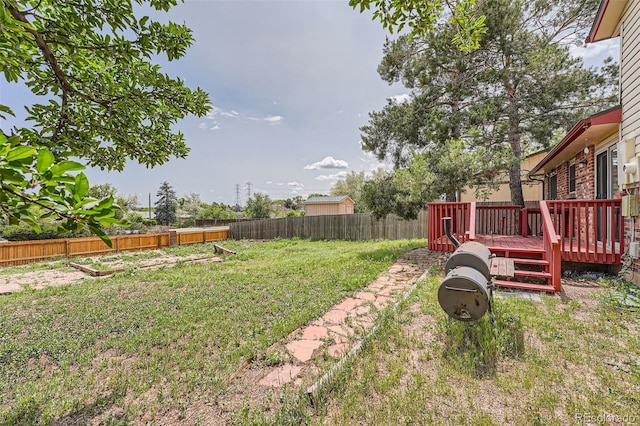 1824 S Granby St, Aurora, CO 80012 - view of yard featuring a deck