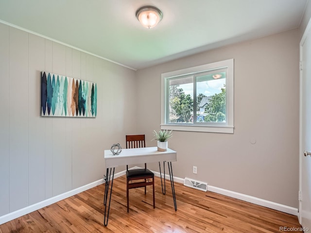 3750 S Galapago St, Englewood, CO 80110 - office area with light wood-style flooring and baseboards