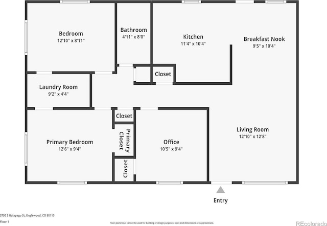 3750 S Galapago St, Englewood, CO 80110 - view of home floor plan