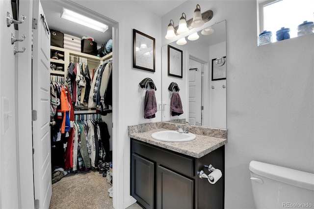 5131 Andes St, Denver, CO 80249 - bathroom featuring vanity, toilet, and a spacious closet