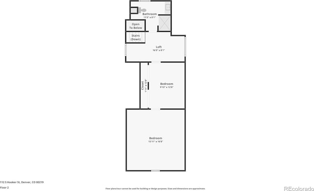 112 S Hooker St, Denver, CO 80219 - view of property floor plan