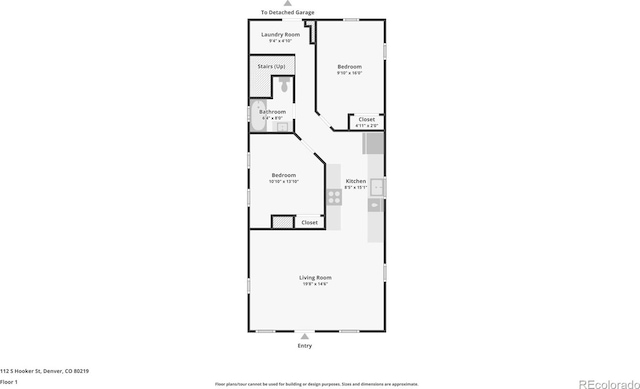 112 S Hooker St, Denver, CO 80219 - view of home floor plan