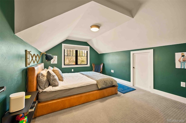 700 Cheyenne St, Golden, CO 80401 - carpeted bedroom with baseboards and vaulted ceiling
