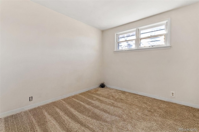 view of carpeted spare room