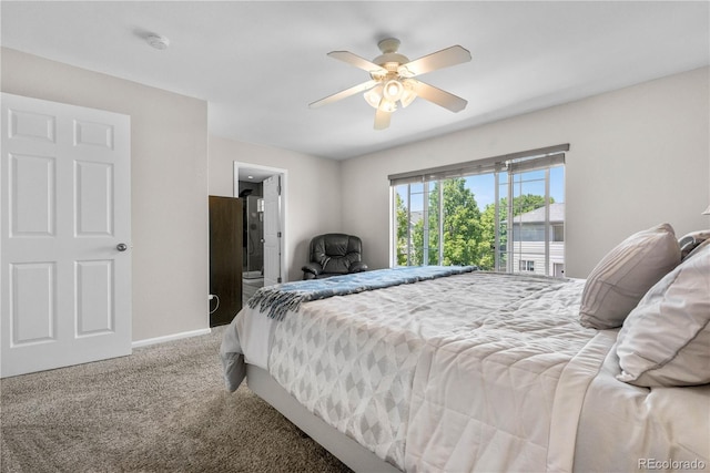 15353 E 98th Pl, Commerce City, CO 80022 - carpeted bedroom with a ceiling fan and connected bathroom