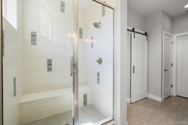 4535 W 50th Ave, Denver, CO 80212 - bathroom featuring a stall shower and tile patterned flooring