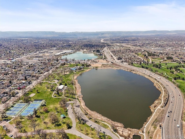 4535 W 50th Ave, Denver, CO 80212 - aerial view of property's location with a large body of water and a main thoroughfare