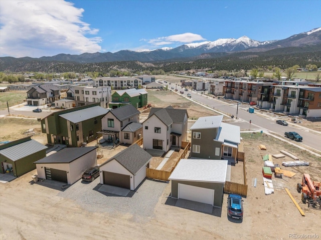 126 Chase St, Salida, CO 81201 - aerial perspective of suburban area with a mountain backdrop