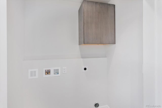126 Chase St, Salida, CO 81201 - laundry area with cabinet space, washer hookup, and hookup for an electric dryer