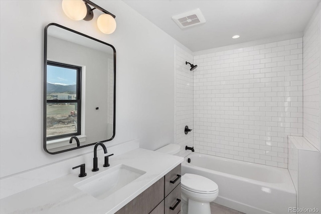 126 Chase St, Salida, CO 81201 - bathroom with toilet, washtub / shower combination, and vanity