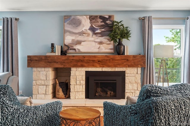 8140 S Storm King Peak, Littleton, CO 80127 - living room with a fireplace