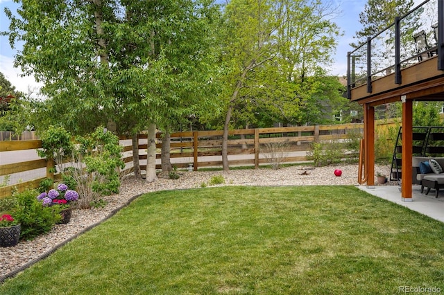8140 S Storm King Peak, Littleton, CO 80127 - view of yard featuring a patio area