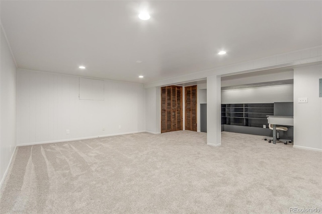 5890 W Quarles Dr, Littleton, CO 80128 - finished below grade area featuring carpet flooring, recessed lighting, and baseboards