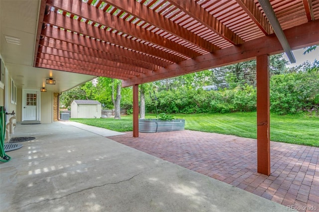 5890 W Quarles Dr, Littleton, CO 80128 - view of patio / terrace featuring a pergola