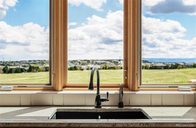 kitchen view of a sink
