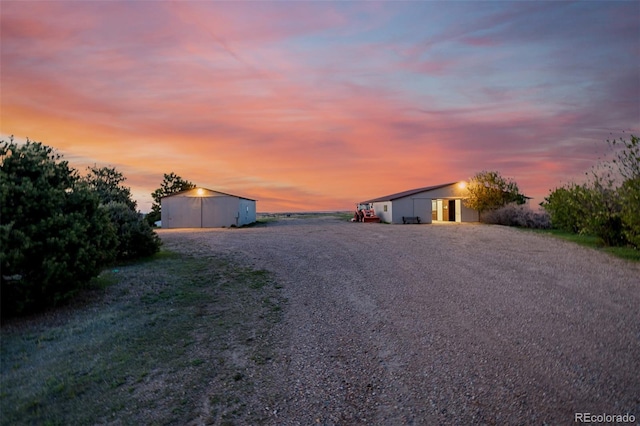 view of dirt / gravel road