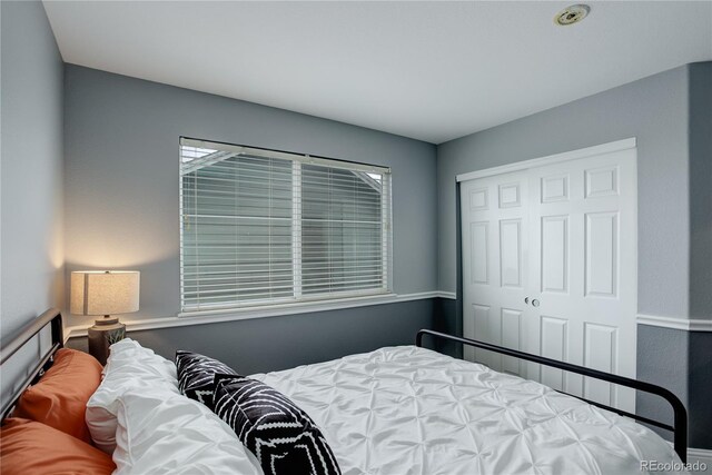 bedroom with a closet