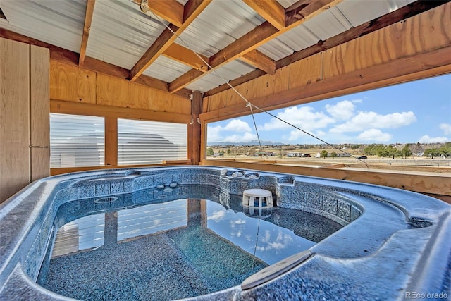 5856 John Ross Ct, Peyton, CO 80831 - view of swimming pool with a hot tub