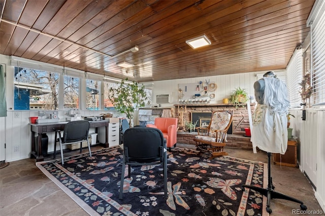 7400 W Quincy Ave, Littleton, CO 80123 - living area with wood ceiling and a desk