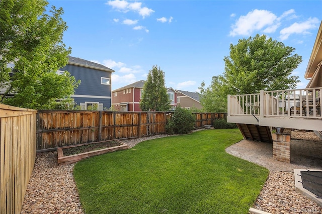 4875 S Catawba St, Aurora, CO 80016 - fenced backyard featuring a deck