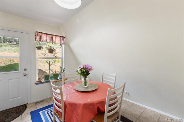413 W Lake Dr, Divide, CO 80814 - dining area featuring light tile patterned floors and baseboards
