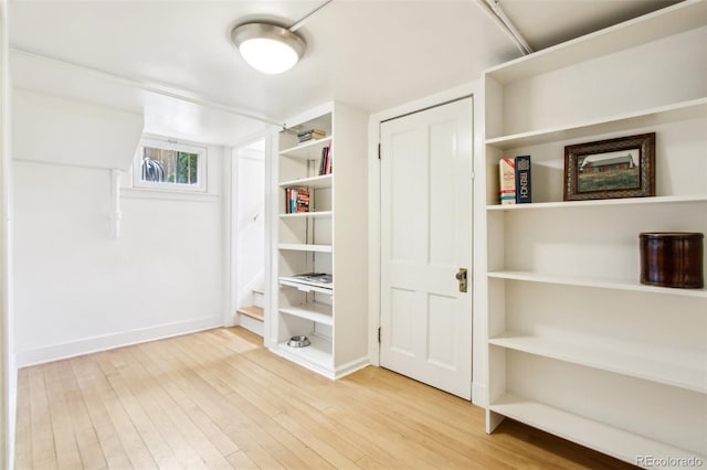 interior space with wood finished floors