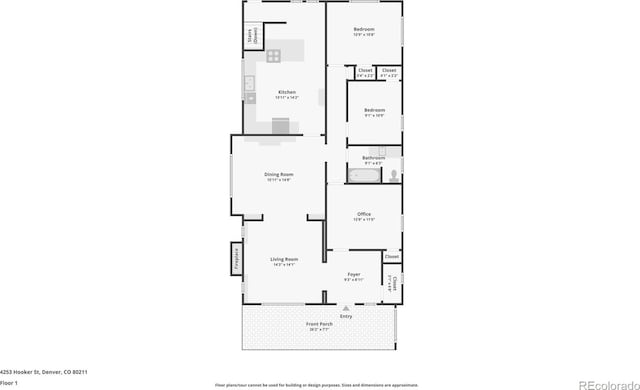 4253 Hooker St, Denver, CO 80211 - floor plan