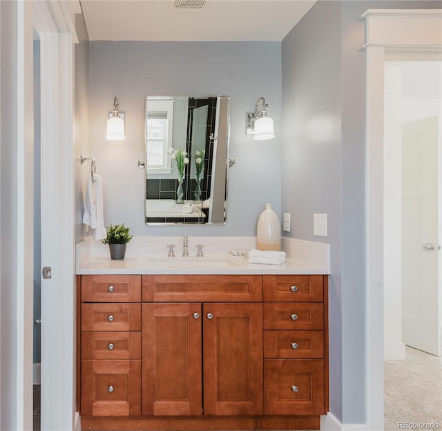 bathroom featuring vanity