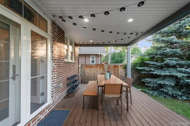 view of wooden deck