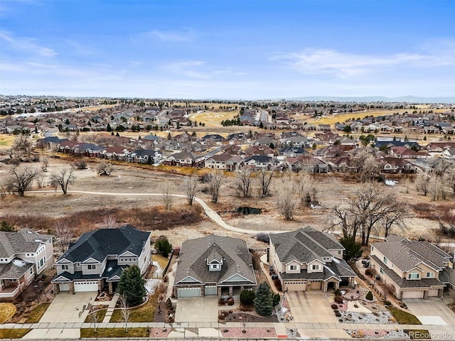 drone / aerial view with a residential view