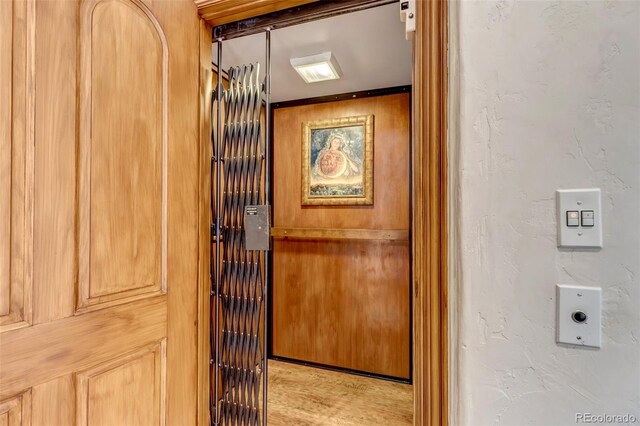 interior space with wood-type flooring