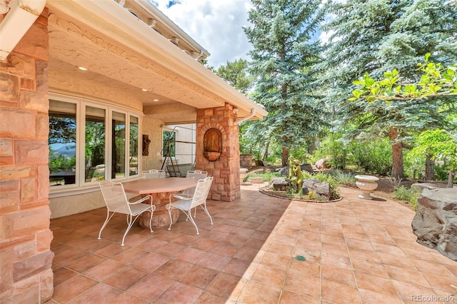 view of patio / terrace featuring outdoor dining area