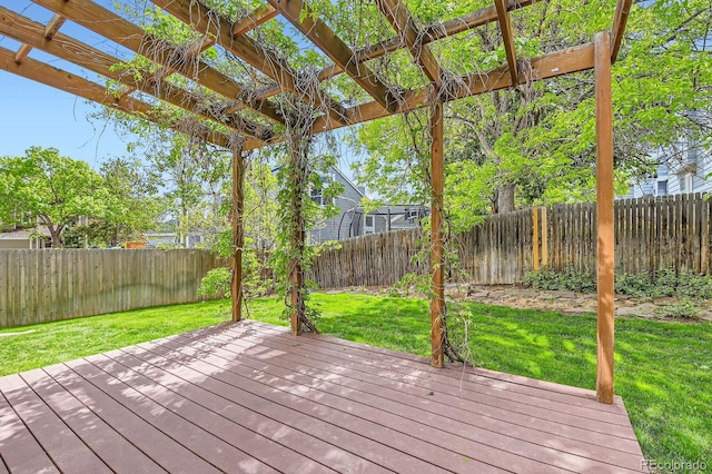 744 Owl Dr, Louisville, CO 80027 - wooden terrace with a pergola