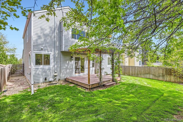744 Owl Dr, Louisville, CO 80027 - rear view of house featuring a wooden deck