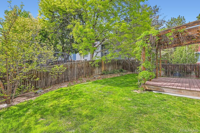 744 Owl Dr, Louisville, CO 80027 - view of yard with a deck