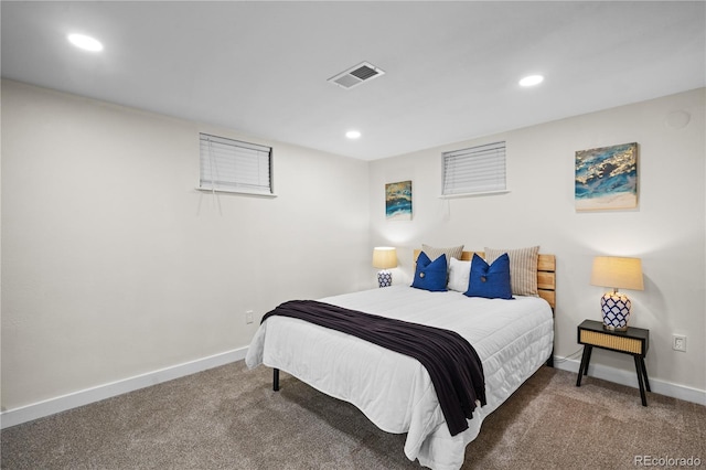 view of carpeted bedroom