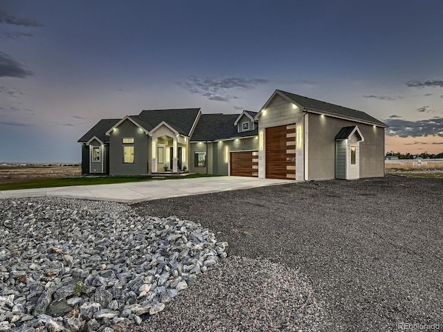 view of front of house featuring a garage