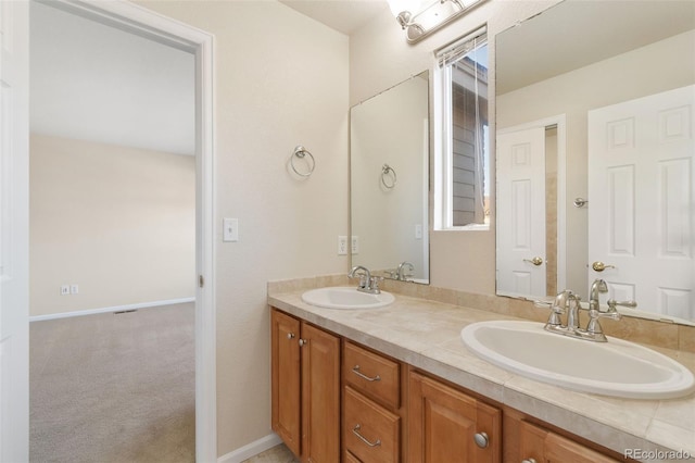 bathroom with vanity