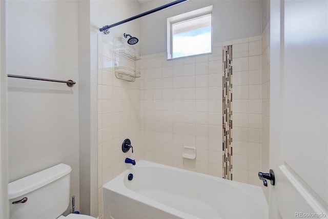 full bath with shower / bath combination and toilet