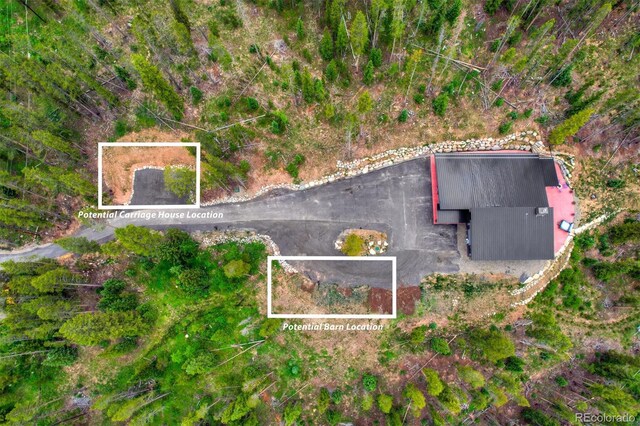 133 Adams Way, Breckenridge, CO 80424 - aerial overview of property's location with property boundaries highlighted